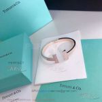 AAA Tiffany T Square Rose Gold Diamond Bracelet - 925 Silver